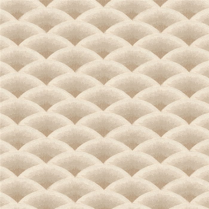 Papier peint motif vagues beige · Casamance Legendes 70090916