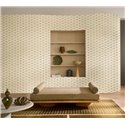Japanische Wellen Tapete in Beige und Hellgrün · Casamance Legendes 70091018