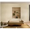 Papier peint japonais motif vagues sable et eucalyptus · Casamance Legendes 70091018