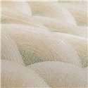 Japanese wave pattern wallpaper in beige and light green · Casamance Legendes 70091018