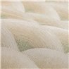 Papel pintado japonés de ondas beige y verde claro · Casamance Legendes 70091018