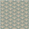 Wallpaper with Waves Pattern in Teal and Beige · Casamance Legendes 70091120
