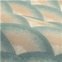 Tapete mit Wellenmuster in Blaugrün und Beige · Casamance Legendes 70091120