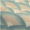 Papel pintado de ondas verde azulado y beige · Casamance Legendes 70091120