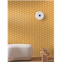 Geometric wave pattern wallpaper in gold · Casamance Legendes 70091222
