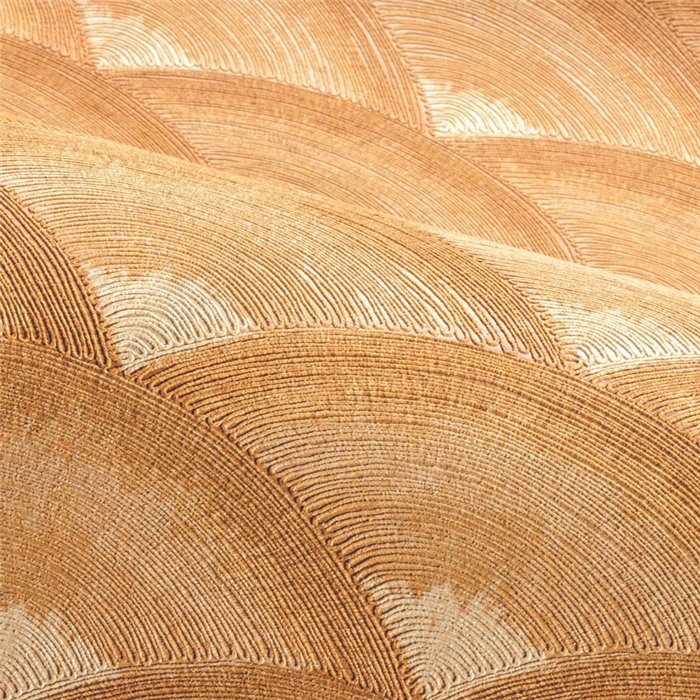 Geometrische Wellenmuster Tapete Gold · Casamance Legendes 70091222