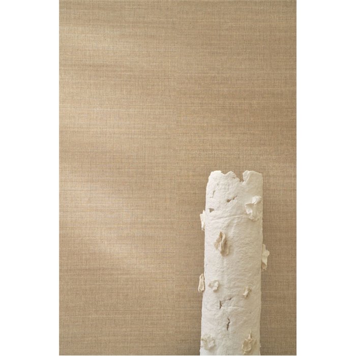 Papel pintado efecto seda beige dorado · Casamance Legendes 70172038