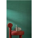 Papel pintado efecto seda verde · Casamance Legendes 70172548
