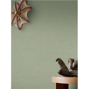 Papier peint effet soie vert eucalyptus 2