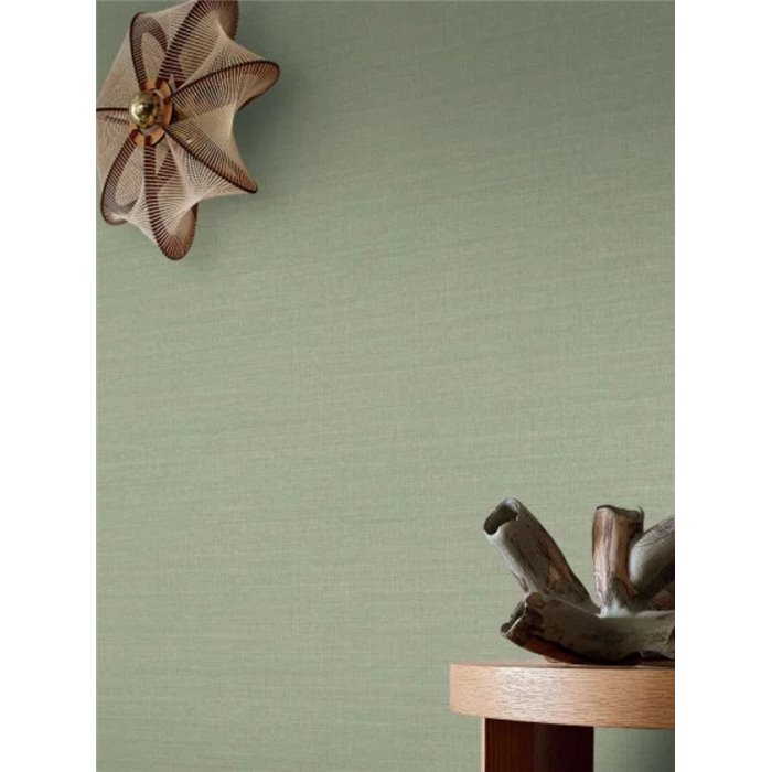 Papier peint effet soie vert eucalyptus · Casamance Legendes 70172752