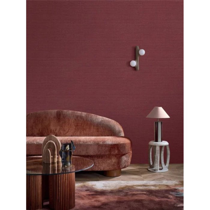 Papel pintado efecto seda burdeos · Casamance Legendes 70173058
