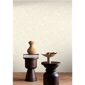 Ivory branch wallpaper with an embroidered look 2