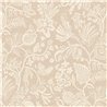 Papel pintado flores japonesas beige elegante · Casamance Broderies 76960202