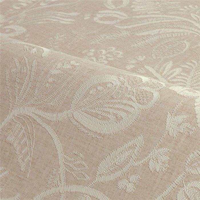 Japanese floral beige wallpaper elegant · Casamance Broderies 76960202