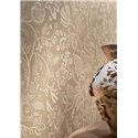 Elegant floral wallpaper in beige tone · Casamance Broderies 76960304