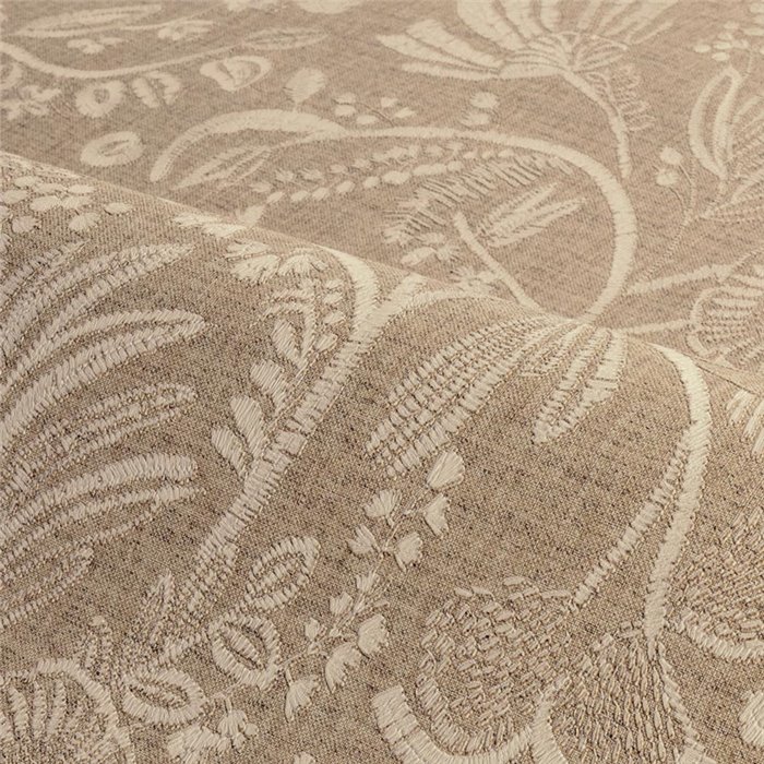 Elegante Blumen-Tapete in Beigeton · Casamance Broderies 76960304