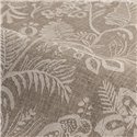 Floral wallpaper with embroidered design on light brown background · Casamance Broderies 76960406