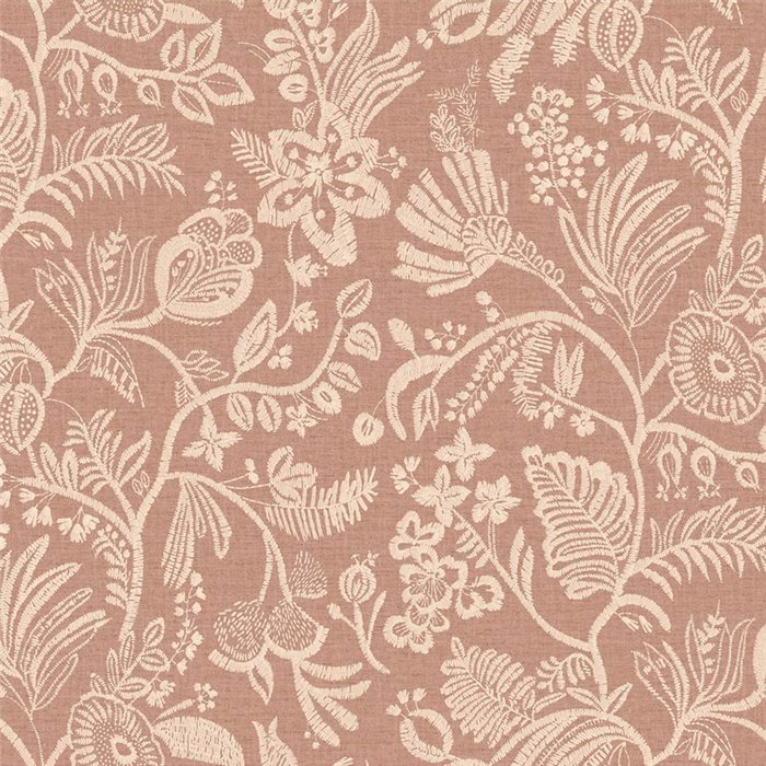 Florale Tapete in elegantem Nude-Ton · Casamance Broderies 76960610