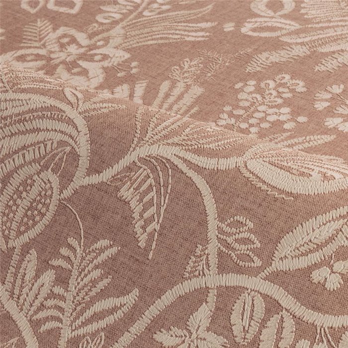 Floral wallpaper in elegant nude tone · Casamance Broderies 76960610