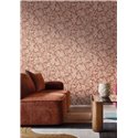 Terracotta wallpaper with embroidered branches · Casamance Broderies 76960814