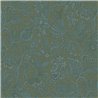Papel pintado floral verde con textura textil