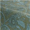 Papier peint floral vert à texture textile · Casamance Broderies 76961018