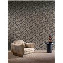 Ebony wallpaper with embroidered branches · Casamance Broderies 76961120