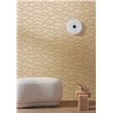 Wallpaper with overlapping wave forms in warm beige · Casamance Broderies 76971324