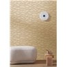 Papel pintado de ondas superpuestas en beige arena · Casamance Broderies 76971324