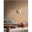 Wallpaper with overlapping waves in warm beige · Casamance Broderies 76971426