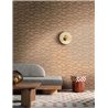 Papel pintado de ondas superpuestas en beige cálido · Casamance Broderies 76971426