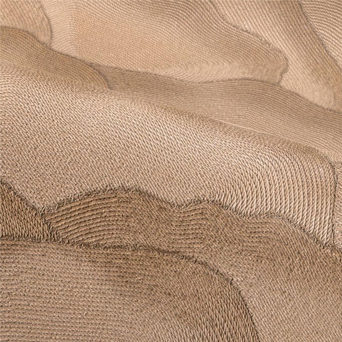 Papel pintado de ondas superpuestas en beige cálido · Casamance Broderies 76971426