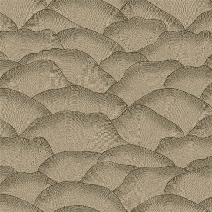 Papier peint ondulé beige et marron · Casamance Broderies 76971630
