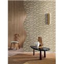 Wave patterned wallpaper in beige and brown · Casamance Broderies 76971630