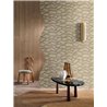 Wave patterned wallpaper in beige and brown · Casamance Broderies 76971630
