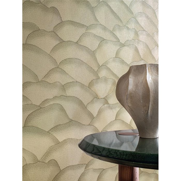 Wellige Tapete in Beige und Braun · Casamance Broderies 76971630