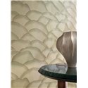 Wave patterned wallpaper in beige and brown · Casamance Broderies 76971630