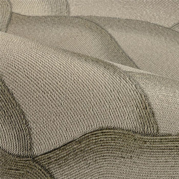 Wave patterned wallpaper in beige and brown · Casamance Broderies 76971630