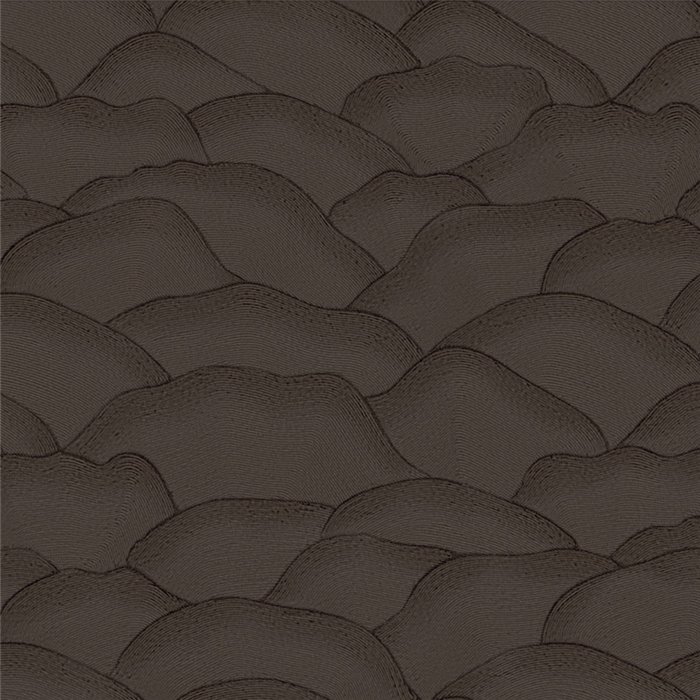 Papel pintado de montañas abstractas en tonos marrones · Casamance Broderies 76971732