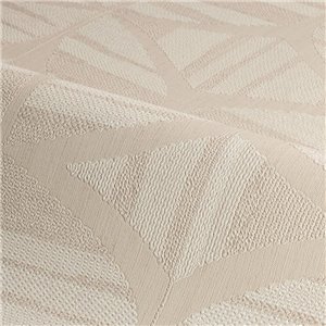 Papier peint géométrique beige à texture textile 2