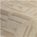 Papel pintado geométrico con rombos en beige arena · Casamance Broderies 76982140
