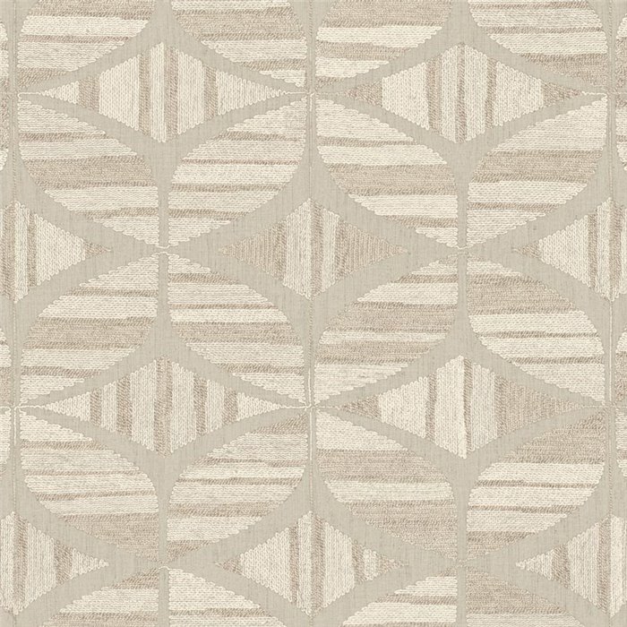 Geometric contemporary wallpaper in beige tones · Casamance Broderies 76982242