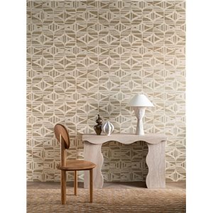 Beige geometric wallpaper with warm tones 2