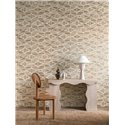 Beige geometric wallpaper with warm tones · Casamance Broderies 76982344
