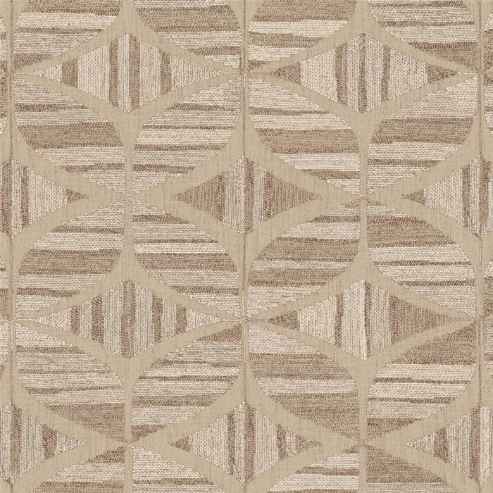 Papel pintado geométrico beige texturizado contemporáneo · Casamance Broderies 76982446