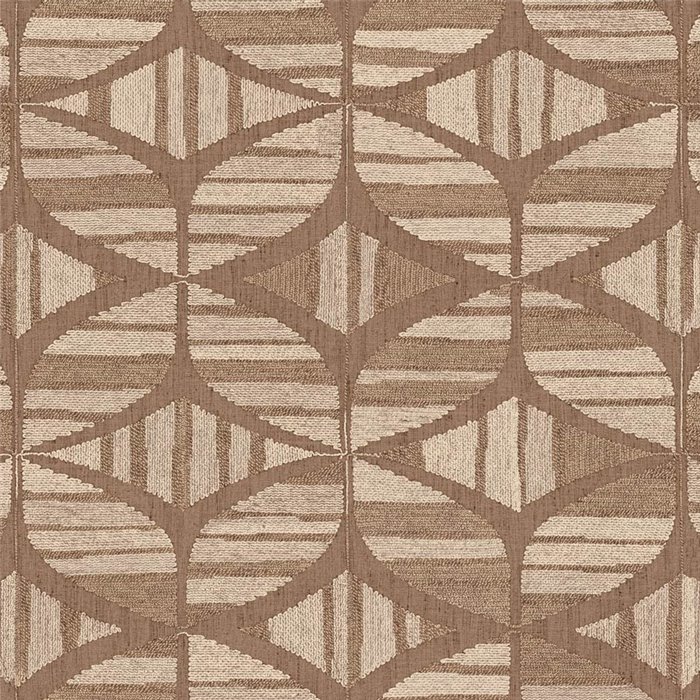 Geometric contemporary brown wallpaper · Casamance Broderies 76982548