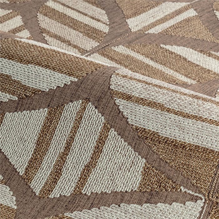 Geometric contemporary brown wallpaper · Casamance Broderies 76982548