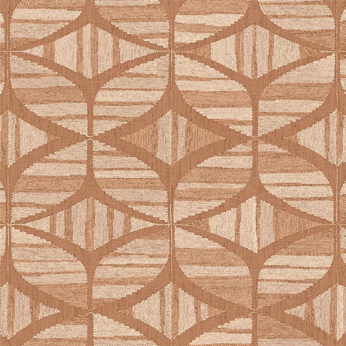 Retro-Tapete mit braunen geometrischen Formen · Casamance Broderies 76982650