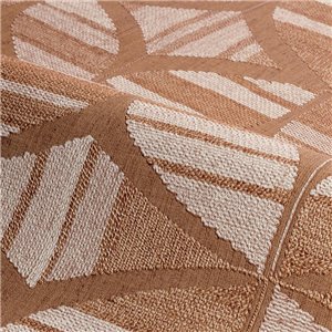 Papel pintado retro con formas geométricas marrones 2