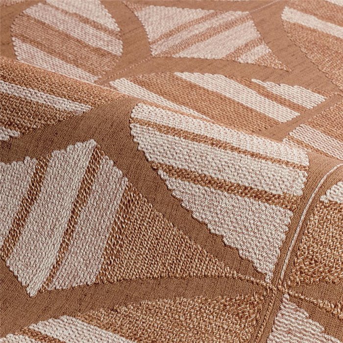 Retro-Tapete mit braunen geometrischen Formen · Casamance Broderies 76982650